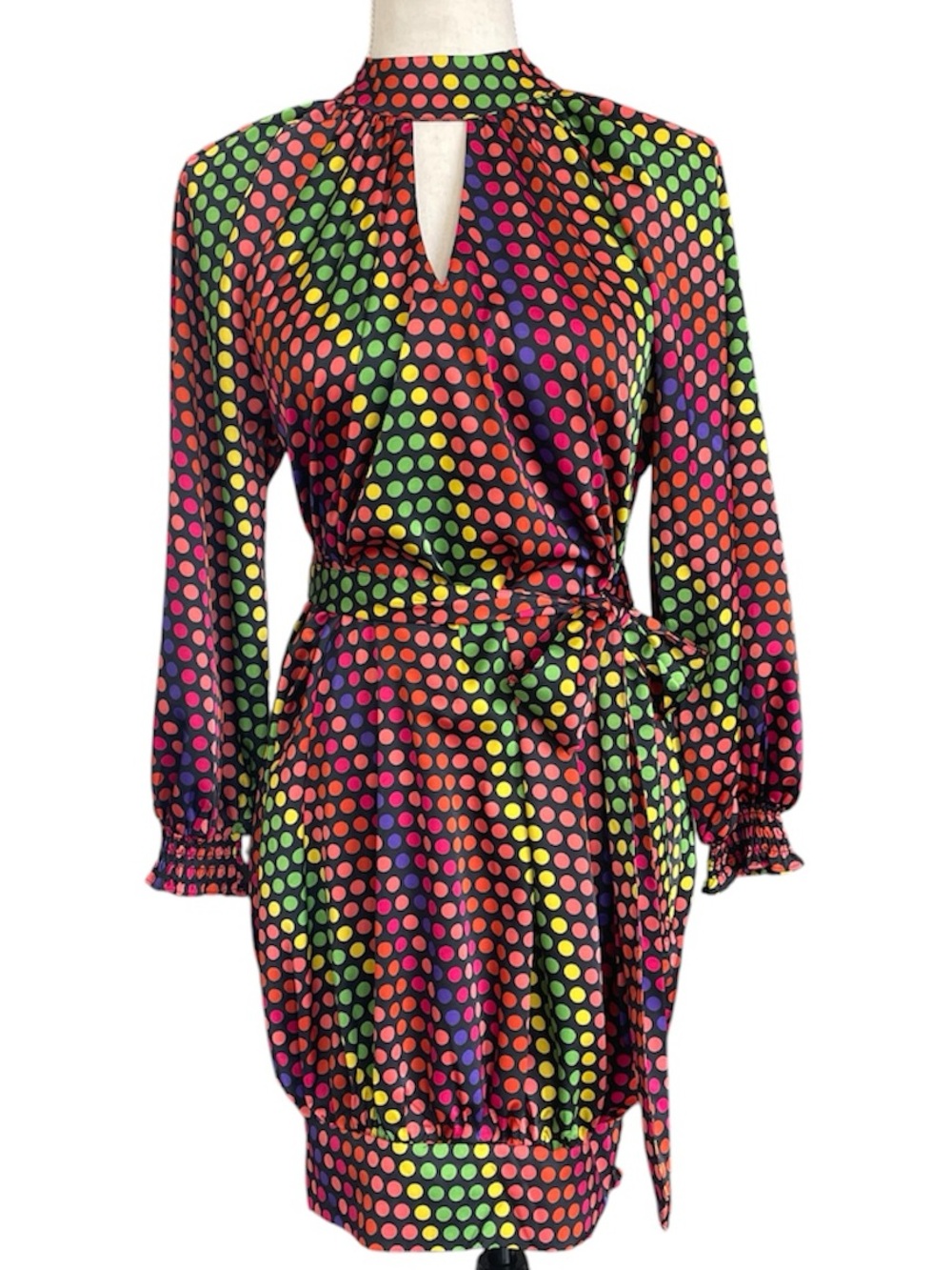 New York & Co Multicolor Polkadot Tunic Dress Deadstock - Picture 1 of 12